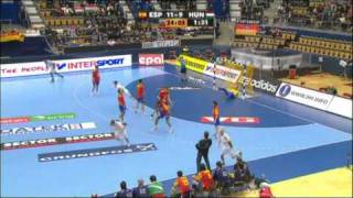 Espagne vs Hongrie Main round handball 2011Jan 25 2011 [upl. by Finlay]