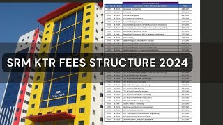 SRM UNIVERSITY Kattankulathur chennai  SRM KTR FEES STRUCTURE 2024  SRM UNIVERSITY ADMISSION [upl. by Yelahs340]