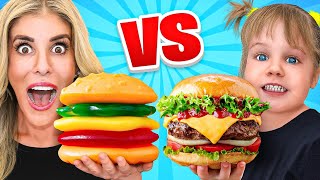 Gummy Food Vs Real Food Challenge [upl. by Files]