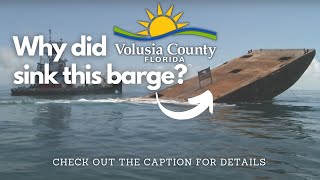 Sinking an old barge in Volusia County [upl. by Seebeck265]