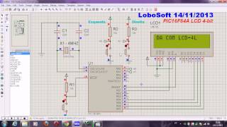 LCD 16x2 PIC16F84A [upl. by Mahda]