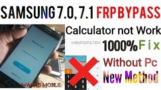 Samsung 70711 frp bypass Without PC 1000 Work  Calculator method not work drpaser [upl. by Pucida]