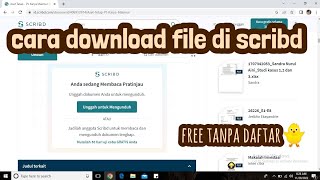 CARA DOWNLOAD PDF DI SCRIBD YANG TERKUNCI [upl. by Nylorac]