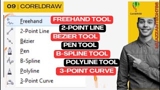 09 Coreldraw  Freehand tool  2Point Line  Bezeir  Pen  BSpline  Polyline  3Point Curve [upl. by Kelvin613]