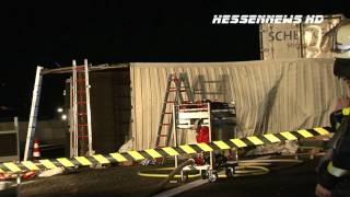 12 Stunden Vollsperrung nach Gefahrgutunfall auf der A7 16062012 [upl. by Thrasher]