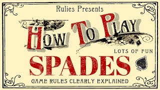 How to Play Spades with 4 people for beginners [upl. by Hadwyn892]