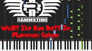 Rammstein  Wollt Ihr Das Bett In Flammen Sehen ♫ Instrumental  Synthesia [upl. by Oliric]