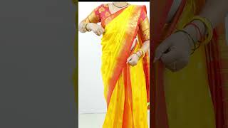 Wedding special saree draping tutorial  New saree draping for wedding guest  Saree draping [upl. by Eidas471]