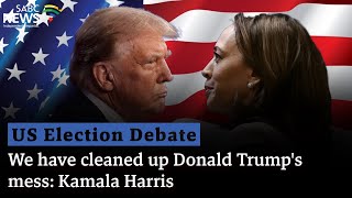 US Election Debate I We have cleaned up Donald Trumps mess Kamala Harris [upl. by Heron]