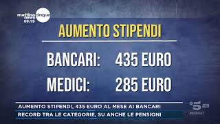 CANALE 5 BANCARI COL NUOVO CONTRATTO AUMENTI RECORD [upl. by Mortensen]