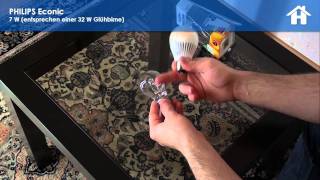 Alternativen zur Energiesparlampe Philips Econic 7W amp Osram HALOGEN ECO CLASSIC 42W Review [upl. by Gerick]