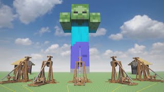 Trebuchet vs Realistic MINECRAFT ZOMBIE Giant in TEARDOWN [upl. by Anerroc]