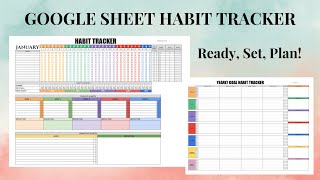 Google Sheet Habit Tracker Instruction [upl. by Lokkin]