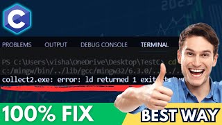 How to Fix quotCollect2 Error LD Returned 1 Exit Statusquot Error When Running C Code 2024 [upl. by Htnnek]