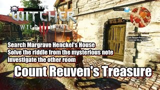 The Witcher 3 Wild Hunt Search Margrave Henckels House l Count Reuvens Treasure [upl. by Anyotal]