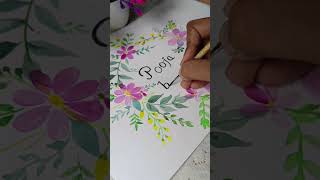 quotFloral Lettering Art in Bloomquot🪻🌹 🌸FloralCalligraphy flowers LetteringDesigns ytshorts viral [upl. by Retrak598]