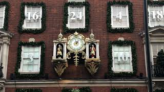 Fortnum and Mason Clock Chimes 100pm [upl. by Ahsekel]