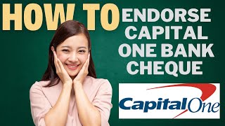 How to endorse CAPITAL ONE bank cheque l Double Z [upl. by Thorne]