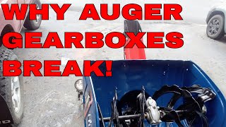 WHY Honda Snowblower Auger Gearboxes BREAK [upl. by Chrysa]