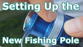 How to String Rig and Set Up a New Fishing Rod with Line Bobber Weights and Hook [upl. by Carley]