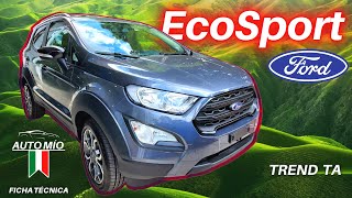 💙 FORD ECOSPORT 2022 versión TREND Transmisión Automática  FICHA TÉCNICA ecosport ford suvs [upl. by Ecyac]