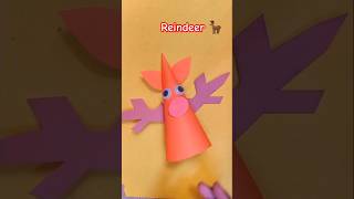 Easy Reindeer Craft New Creative Craft ideas for kids reindeer trending diy youtube shorts [upl. by Harvison]