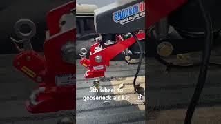 Nailed it  hooking up a 5thwheel to gooseneck airride kit on a camper [upl. by Arikihs368]