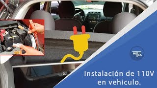 Instalación de 110V a vehiculo  convirtiendo de 12V DC to 110V AC [upl. by Bethany249]