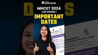 MH CET Law 2024 CAP Round 1 Registration Dates Announced mhcet2024 mhcetlaw2024 [upl. by Akeber]