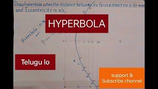 HOW TO DRAW HYPERBOLA IN ENGINEERING DRAWING [upl. by Annayek]