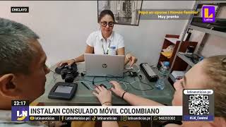 Instalan consulado móvil colombiano en Chiclayo para trámites migratorios [upl. by Ainitsirc]