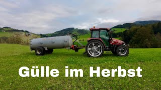 Güllefahren im Herbst  Case JXU 95 und Vakutec Güllefass [upl. by Yer841]