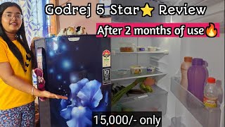 Godrej 180L 5 Star⭐ Refrigerator Review After 2 months of use😱  Amazing Fridge  Best brand ❤ [upl. by Otrepur]