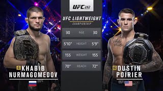 UFC 242  Khabib Nurmagomedov Vs Dustin Poirier Full Fight HD [upl. by Namyaw639]