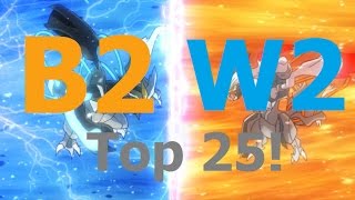 Top 25 Themes of Pokemon B2W2 Black 2 amp White 2 [upl. by Hafinah]