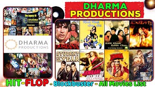 Dharma Productions Hit and Flop All Movies List  Box Office Collection  All Films Name List  Bull [upl. by Erdna]