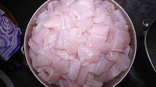 Frozen Fish Recipe Making for 300 People  Special Party Recipe street food [upl. by Bernj]