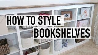 HOW TO STYLE YOUR BOOKSHELVES  VINTAGE amp RUSTIC CHIC  DECOR IDEAS [upl. by Nivrad]