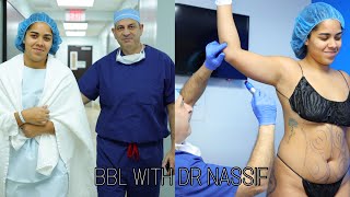 I GOT A BBL raw footage preop surgery day recovery [upl. by Aihsekram]