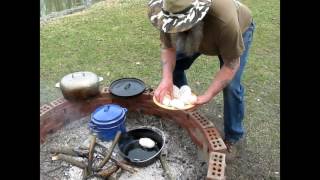 Country fried steak in beef mushroom gravy over fire [upl. by Minetta923]