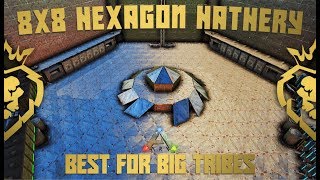 8X8 Hexagon Hatchery Design  ARK Survival Evolved [upl. by Okun533]