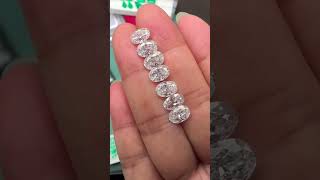 15ct each D VVS1 moissanite stones💎Crushed ice cutting oval shape super D top qualitymoissanite [upl. by Intisar]