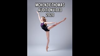 Audition Video 2020  McKenzie Thomas [upl. by Dacy]