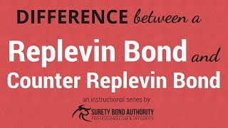 Replevin Bonds and Counter Replevin Bonds with Example [upl. by Assenna]