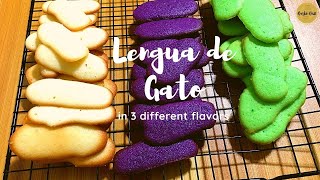 Lengua de Gato Recipe  Classic Pandan amp Ube Flavor [upl. by Hodge]