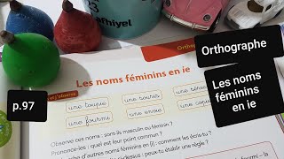 Orthographe Les noms féminins en ieLe nouveau vivre le français CM1 p97 [upl. by Kirwin643]