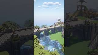 石レンガの橋minecraft minecraftbuilding マイクラ建築 マインクラフト マイクラサバイバル [upl. by Breech]