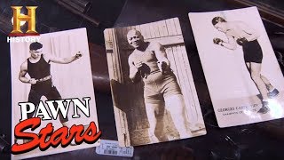 Pawn Stars Jack Johnson Signed Postcard Season 7  History [upl. by Glasgo]