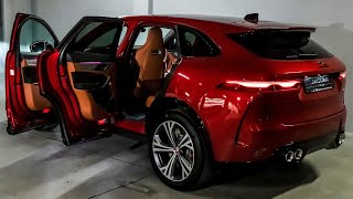 2024 Red Jaguar FPace SVR  Thrilling Fast Luxury SUV in Detail [upl. by Kralc390]