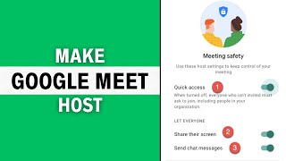 How to Make Host in Google Meet  Full Guide [upl. by Torrance13]